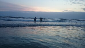 En la playa