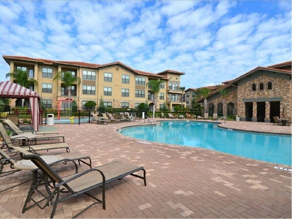Family Condo, Private Pool, Garden Area | Pool | 2 outdoor pools, pool loungers - Ip60507 - Bella Piazza Resort - 3 Bed 3 Baths Condo (Davenport)