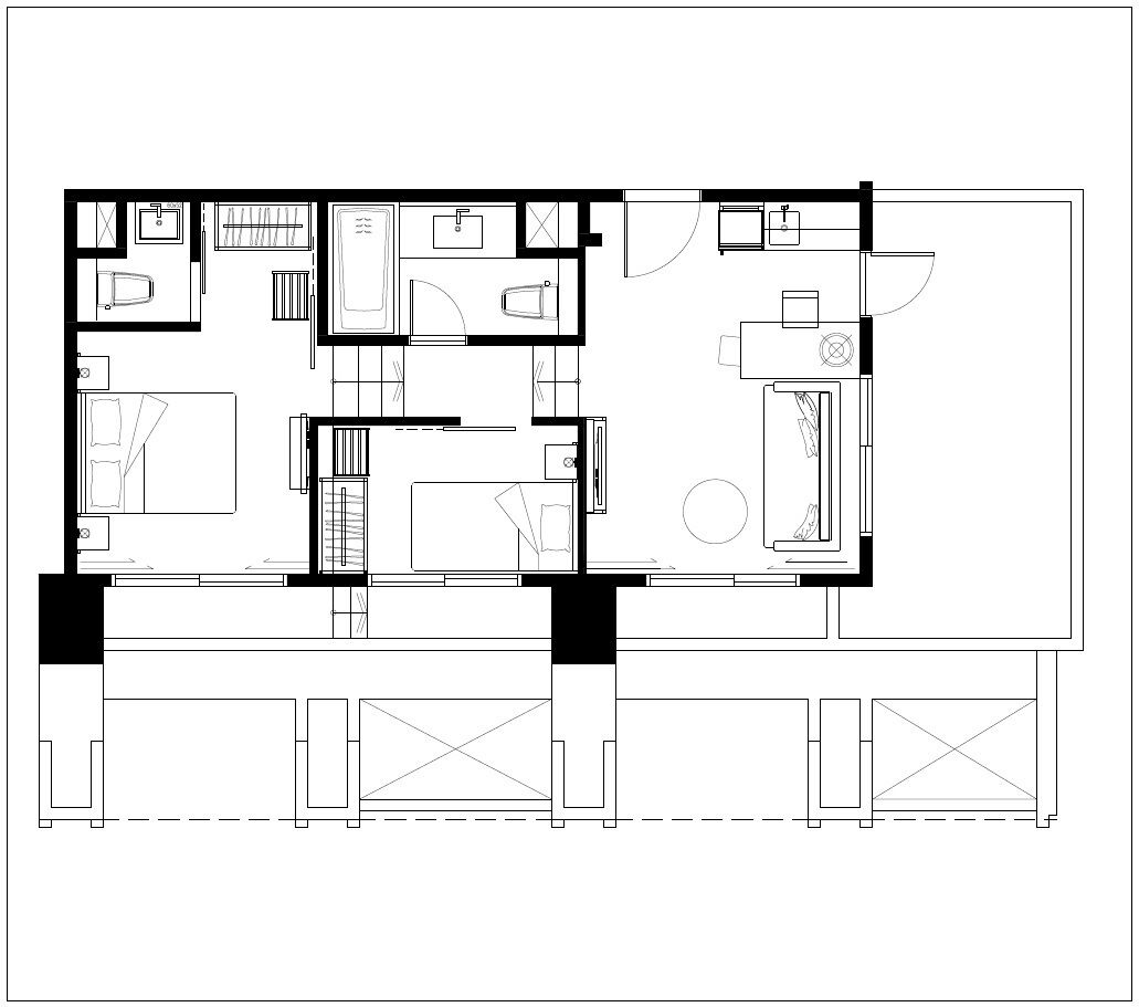 design suite, multiple beds | floor plan