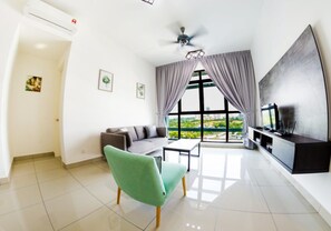 Apartment, 3 Bedrooms | Living room | Flat-screen TV - Conezion Putrajaya by SYNC (Serdang)