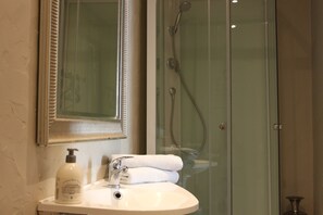 Double Room | Bathroom amenities | Shower, free toiletries, hair dryer, towels - Le Domaine des Archies (Moneteau)
