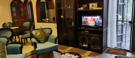 Luxury Apartment, 2 Bedrooms | Living area | Smart TV, DVD player