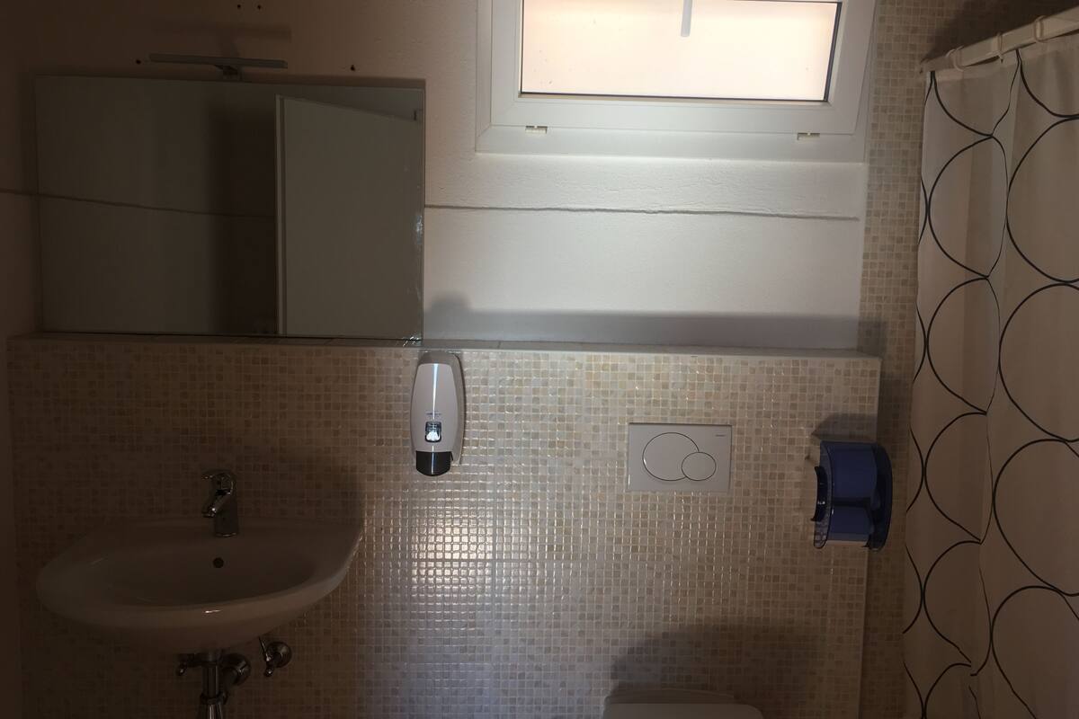 comfort quadruple room, multiple beds, non smoking | bathroom | shower, rainfall showerhead, free toiletries, towels