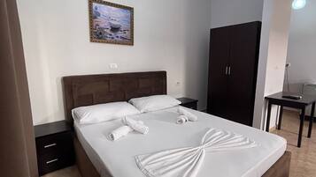 Individually decorated, individually furnished, desk, laptop workspace