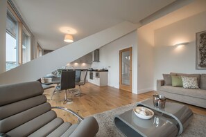 Penthouse | Living area | Flat-screen TV - Hampden Apartments - The Victoria (Windsor)