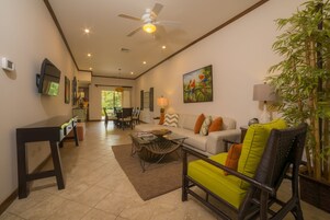 Condo, Multiple Beds (Los Suenos Resort Veranda 8F) | Living area | Flat-screen TV