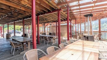 Outdoor banquet area