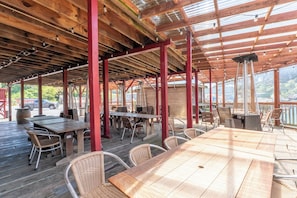 Outdoor banquet area