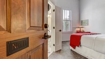 Premium bedding, desk, blackout drapes, iron/ironing board