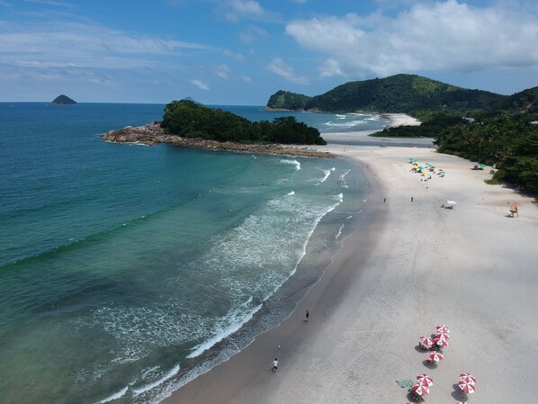 Beach nearby, sun loungers