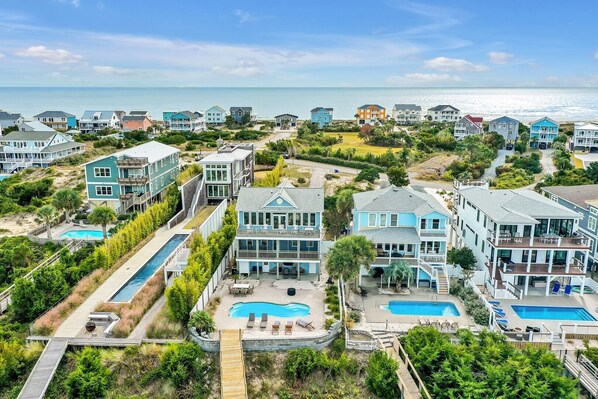 Exterior - 5BR/4BA Home-Ocean & Marsh Views, Private Pool, Fishing Dock - Sleeps 12 (Oak Island)