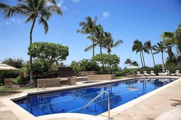 Outdoor pool, a heated pool