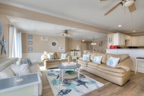 TV, DVD player - Beautiful & Spacious 4Bdrm/4Bath Condo w/ Ocean Views, Elevator, Pool, Sleeps 13 (Oak Island)