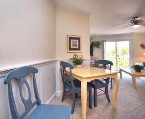 Dining - Discover ocean views at OW 2203, a cozy 2BR condo in Oak Island for unforgettable getaways. (Oak Island)