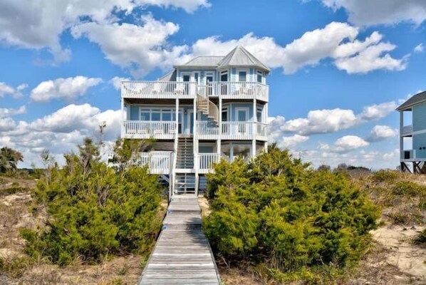 Exterior - Absolutely Breathtaking Oceanfront 4 BR/3 BA Home on West End-Sleeps 10 (Oak Island)