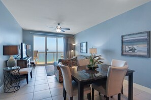 TV, DVD player, books, video library