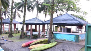 On the beach, beach massages