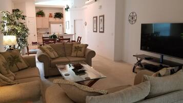 Villa, 4 Bedrooms, Private Pool (3 Bathrooms - 908AL) | Living room | TV