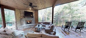 TV, fireplace, video games