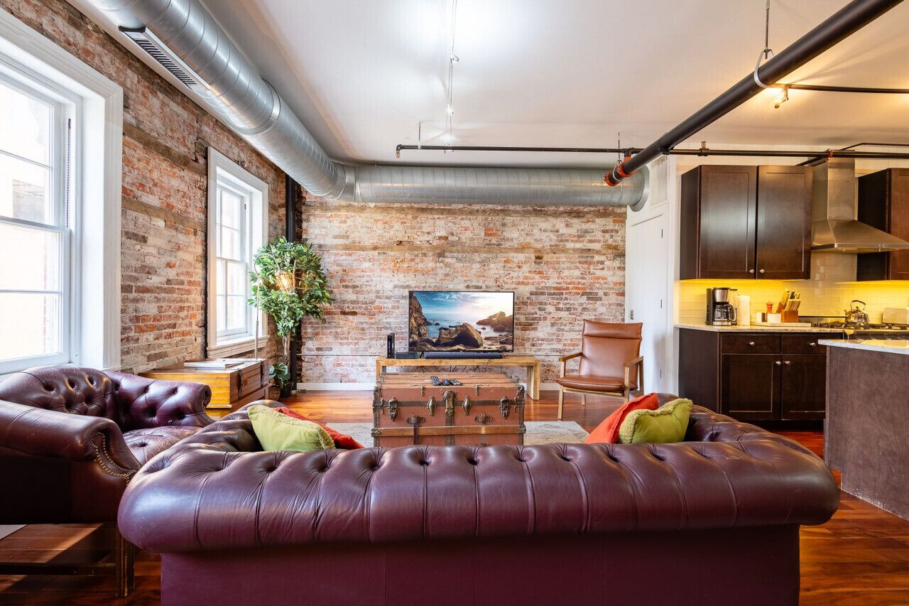 Modern Loft with Brick Walls & High Ceilings