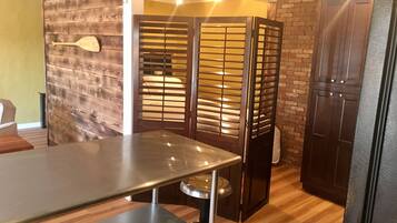 4 bedrooms, memory foam beds, iron/ironing board, WiFi