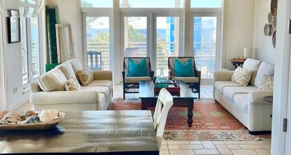 Lovely luxury home 75yds to beach, wonderful views, pool & screened porches.
