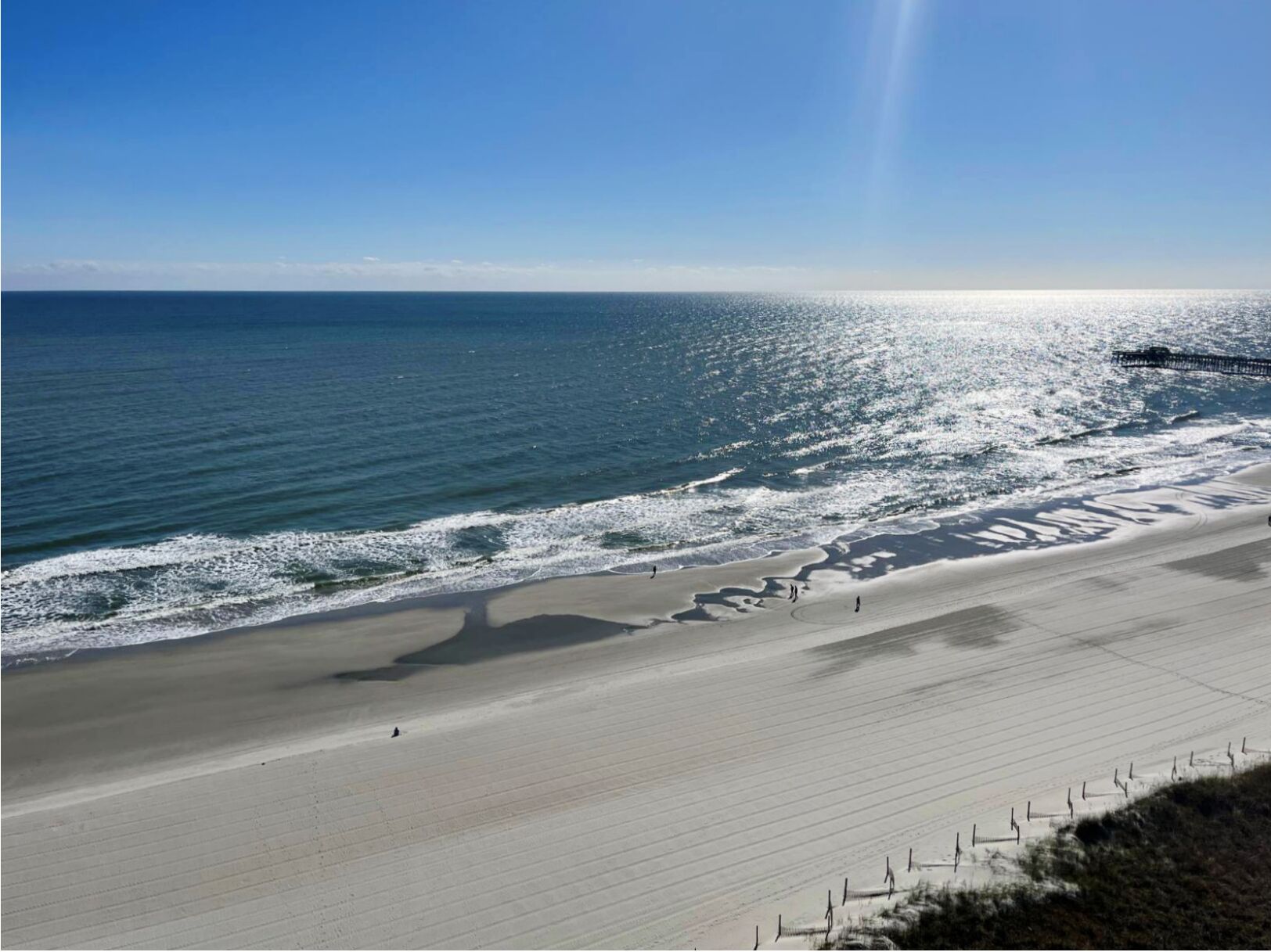 On the beach, sun-loungers, beach towels