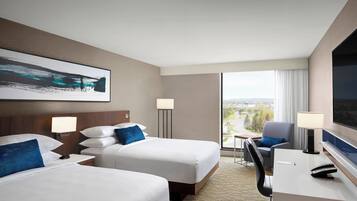 Hypo-allergenic bedding, desk, laptop workspace, iron/ironing board