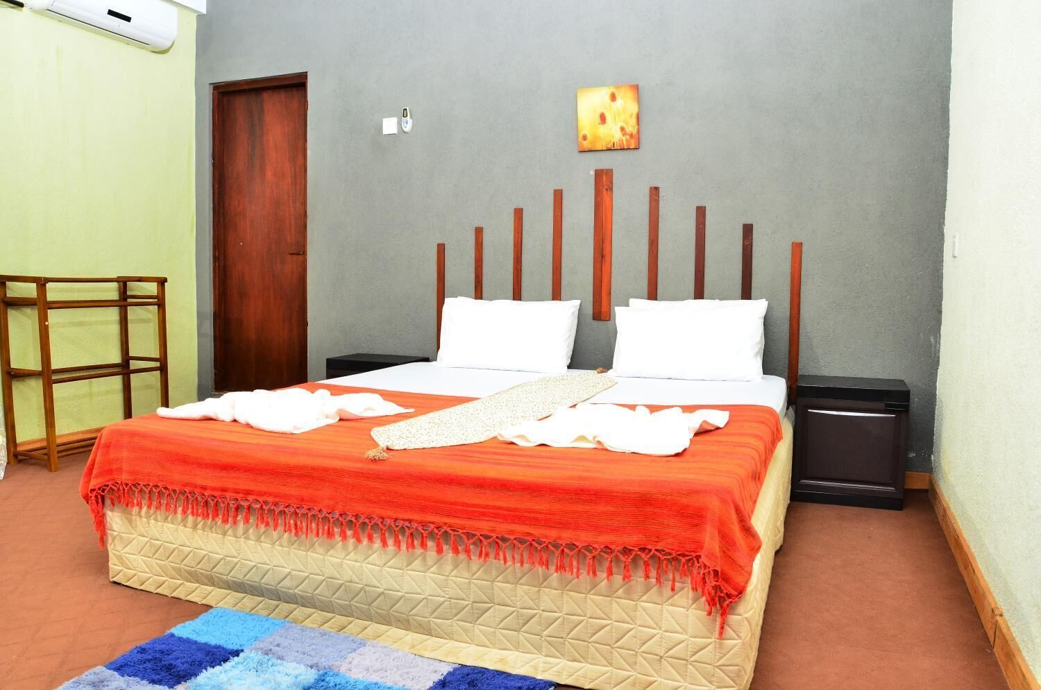 Blackout drapes, iron/ironing board