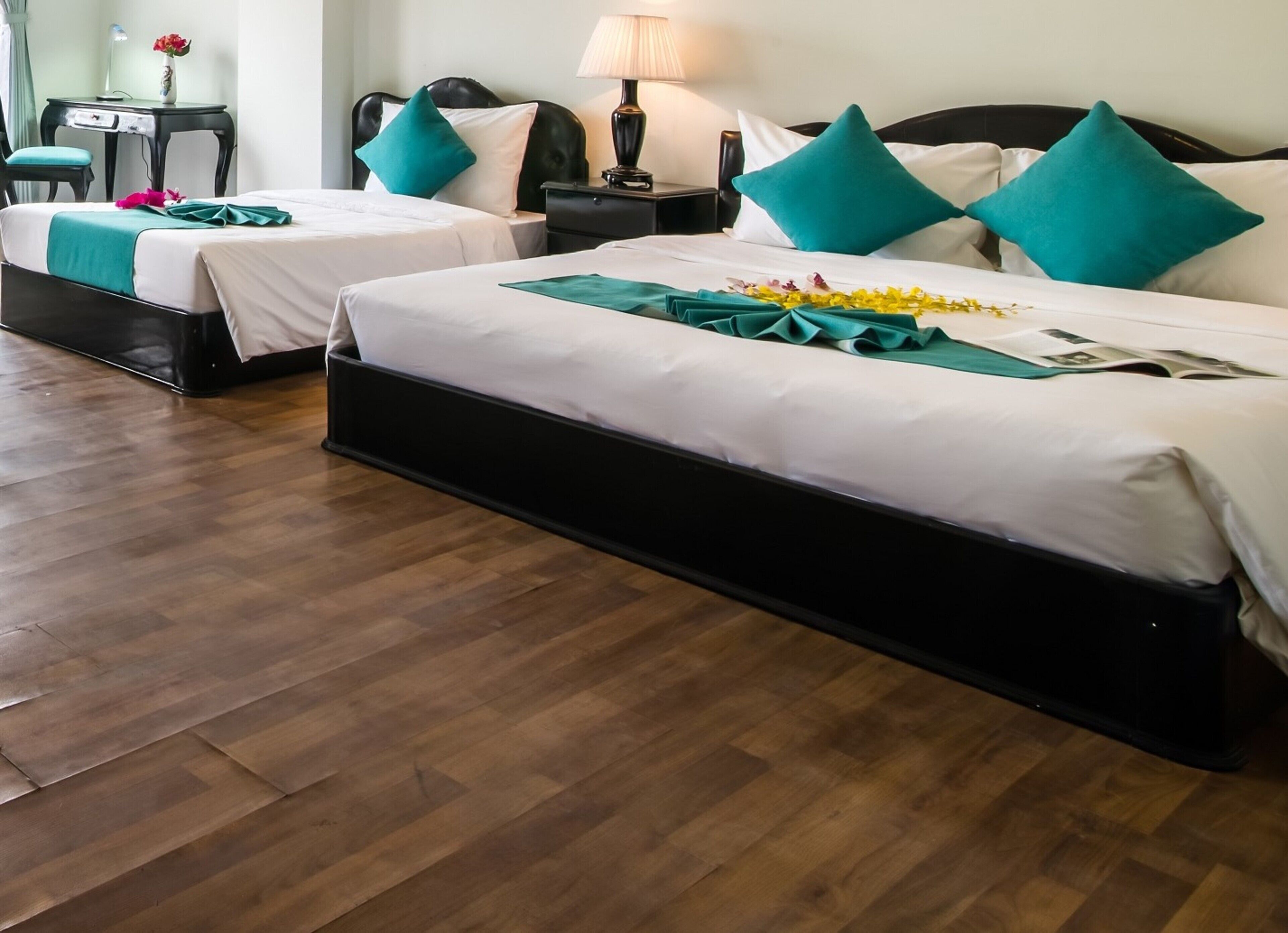 Minibar, desk, blackout drapes, soundproofing