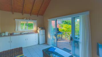 1 Bedroom Lagoon View Villa | Private kitchenette | Full-size fridge, microwave, electric kettle, toaster