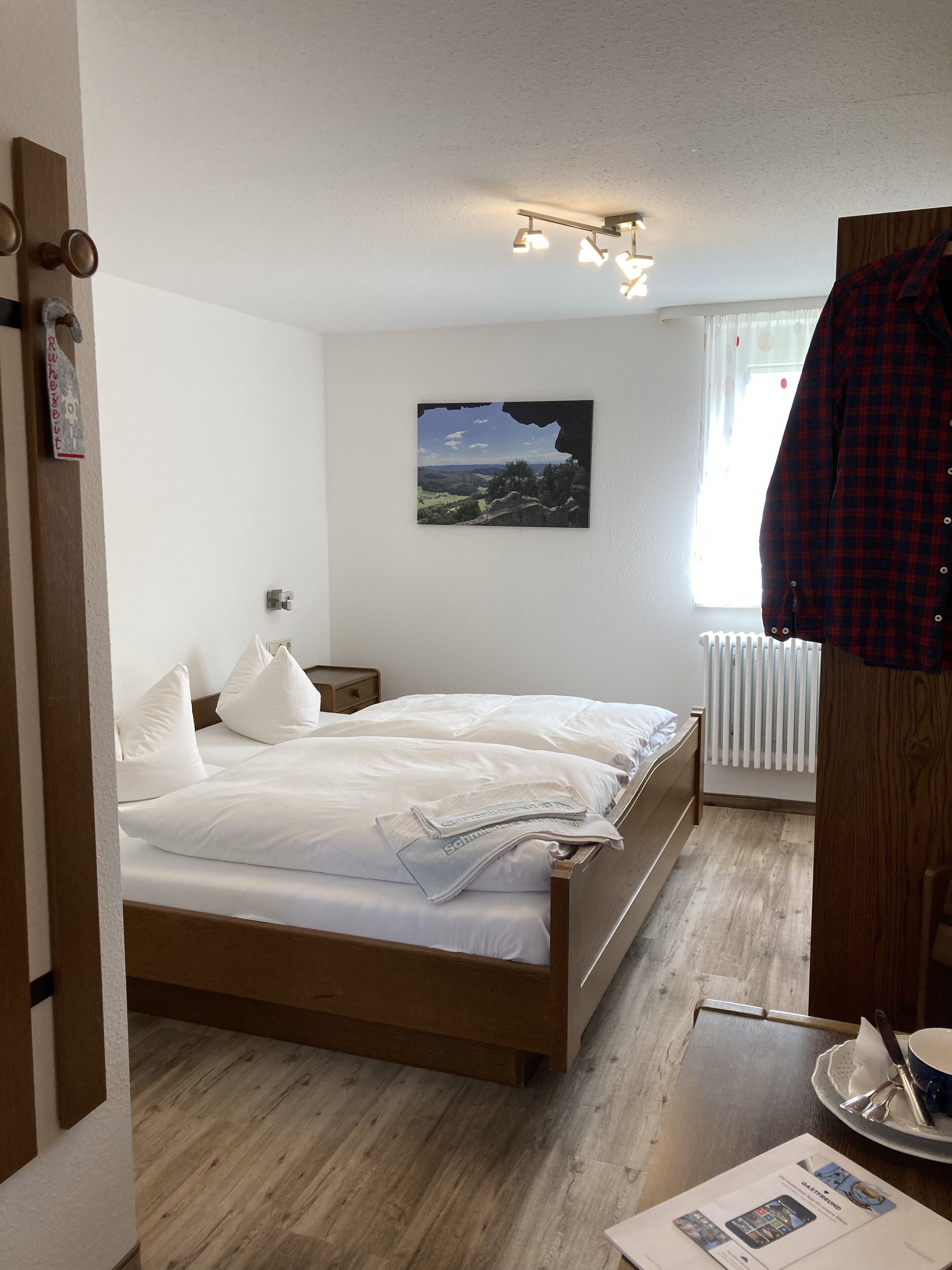 basic double room (haupthaus) | 1 bedroom, blackout curtains, iron/ironing board, free wifi