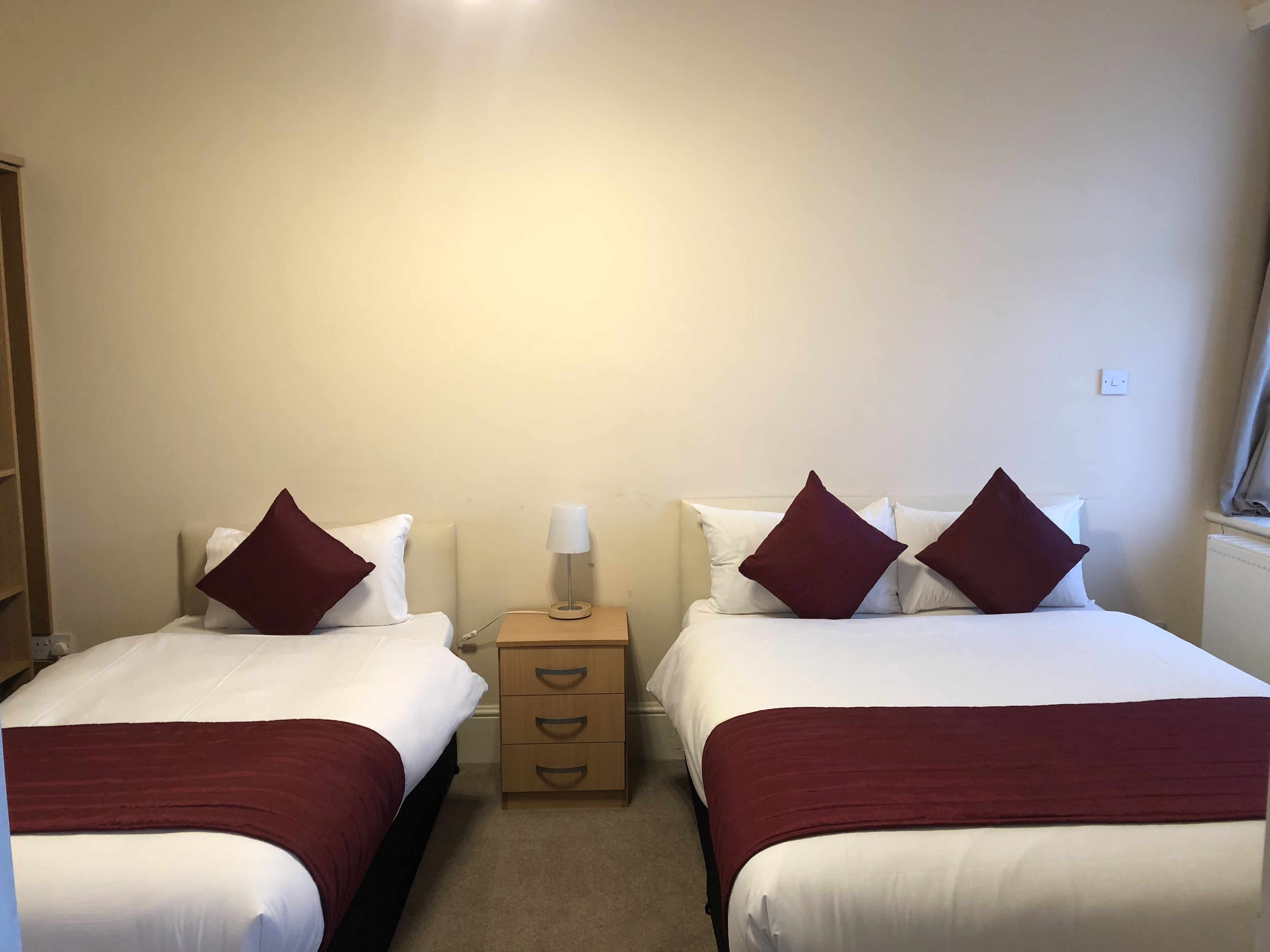 luxury triple room | individually decorated, desk, laptop workspace, soundproofing