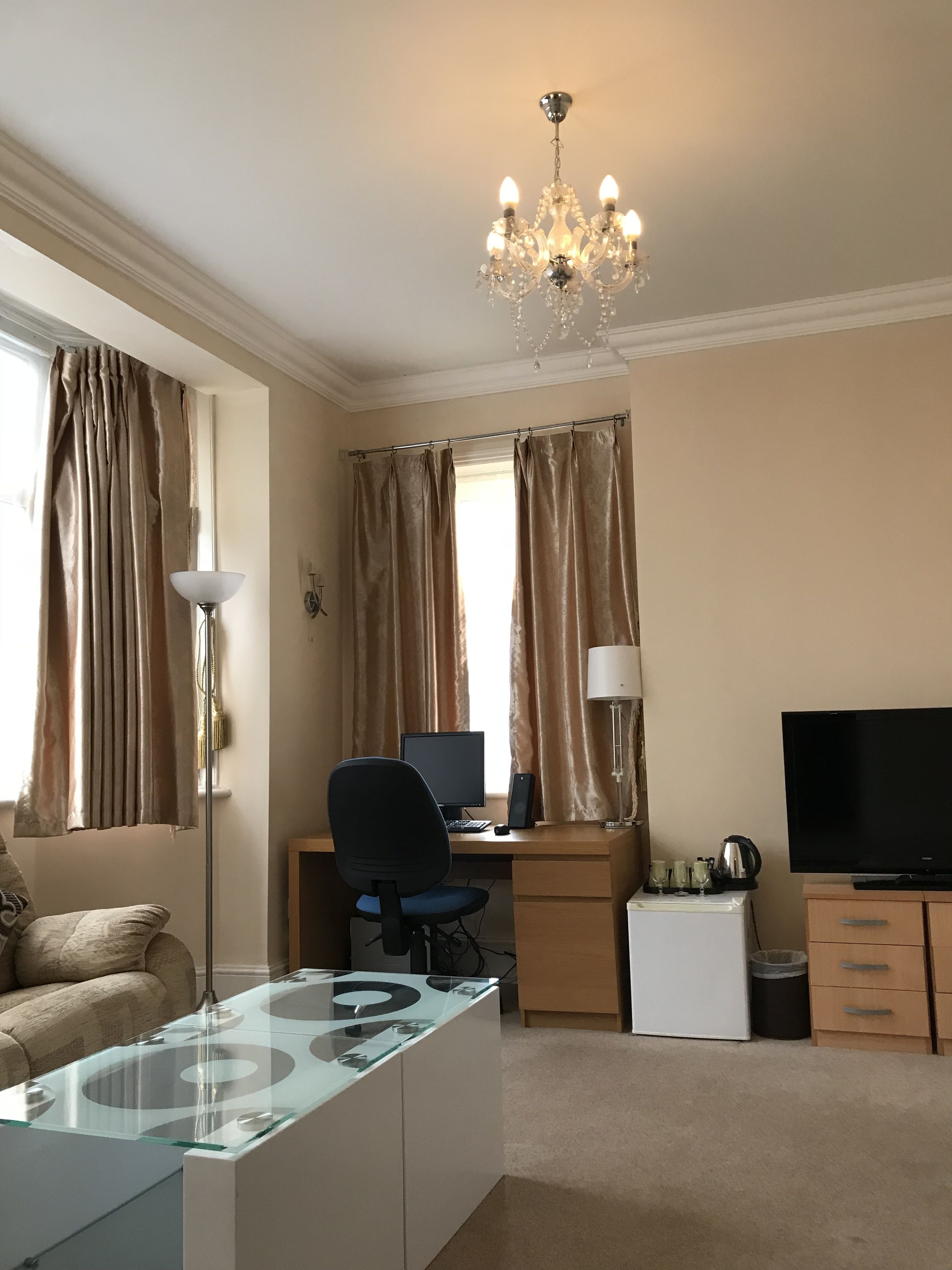 luxury triple room | individually decorated, desk, laptop workspace, soundproofing