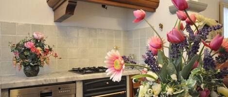 Apartment, 2 Bedrooms | Private kitchen | Full-size fridge, microwave, oven, stovetop