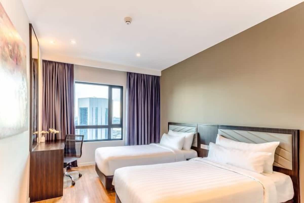 2 間睡房、隔音、熨斗/熨衫板、免費 Wi-Fi