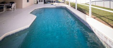 Family Villa, Private Pool, Garden Area | Pool | Seasonal outdoor pool, sun loungers