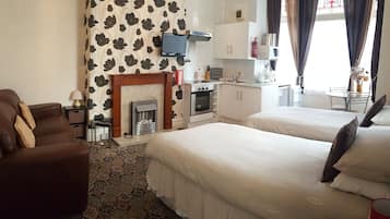 Flat 1 (Ground Floor Studio) | Living area | Flat-screen TV, DVD player