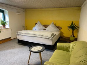 Desk, cots/infant beds, free WiFi, bed sheets