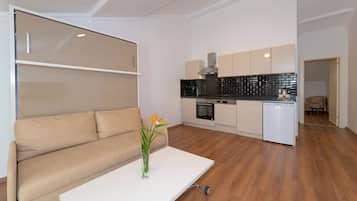 Terrace Suite | Bếp riêng | Tủ lạnh, lò nướng, bếp nấu, máy rửa bát