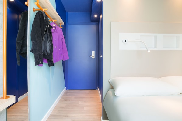 Blackout curtains, soundproofing, free cots/infant beds, free WiFi