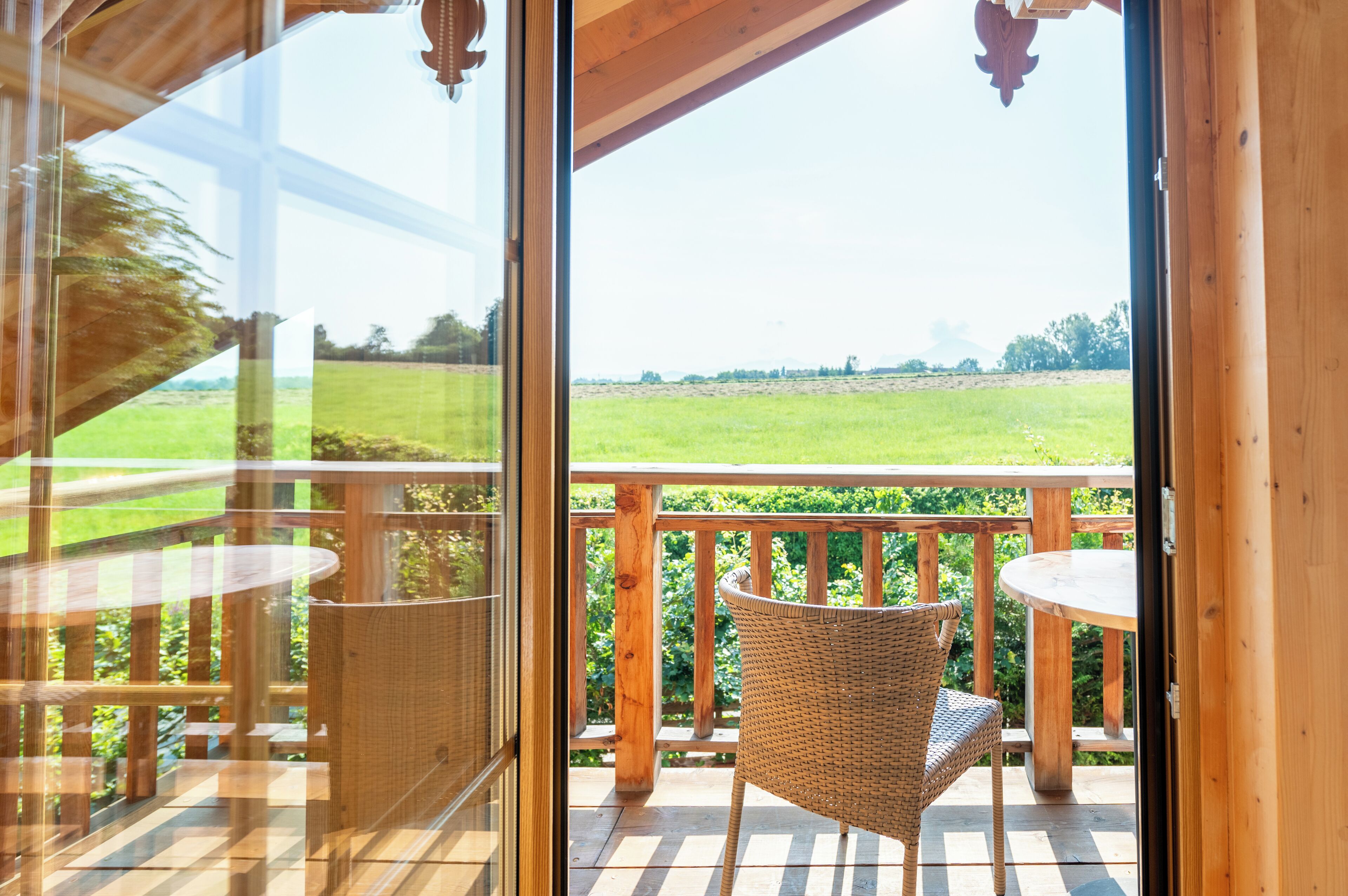 Chalet, 2 Schlafzimmer, Whirlpool, Sauna (Garten-Chalet) | Quang cảnh từ phòng