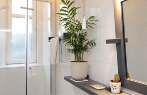 Shower, free toiletries - Bright, Spacious Flat For 2 in Edinburgh (Edinburgh)