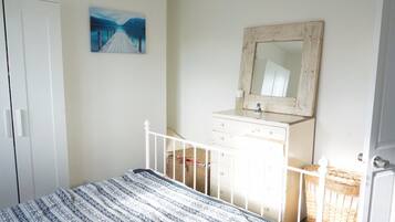 2 bedrooms, iron/ironing board, travel crib, free WiFi