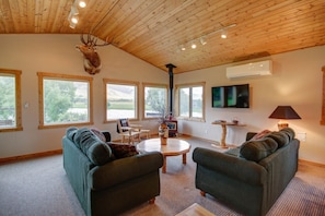 Flachbildfernseher, Kamin