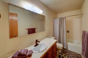 Towels, soap, shampoo