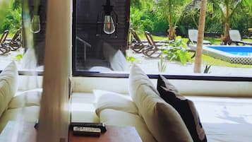Double Room, 1 Double Bed, Pool View | Iron/ironing board, free WiFi, bed sheets
