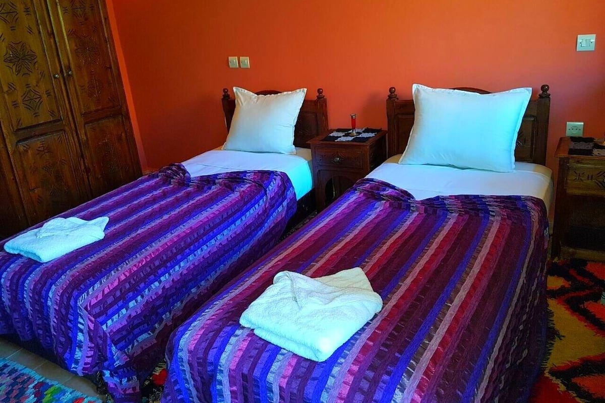 Chambre Double, balcon, vue montagne (Ait souka) | Décoration personnalisée, ameublement personnalisé, rideaux occultants