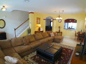 Villa, 6 Bedrooms, Private Pool | Living room | Flat-screen TV, video-game console, DVD player