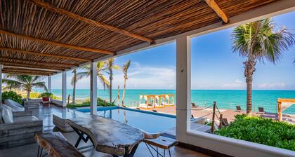 Beach Front Villa, pool, mainland accessible by car.